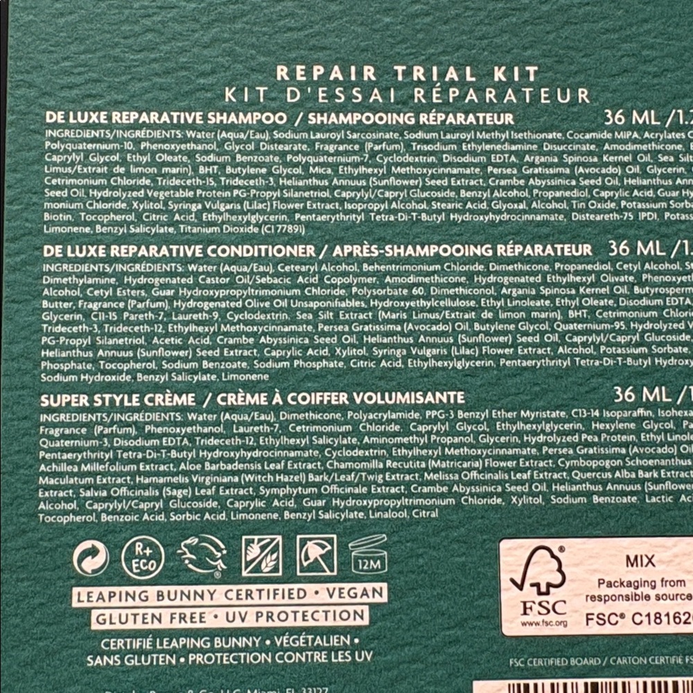 R+Co BLEU Repair Limited Edition Hair/Beauty Repair Set| Travel & Trial Size | - Picture 5 of 6